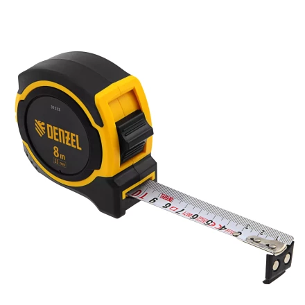 Рулетка Denzel 8м х 25мм, двухкомп. корпус, магнитный обрезиненный зацеп, 31533 купить в Ханты-Мансийске
