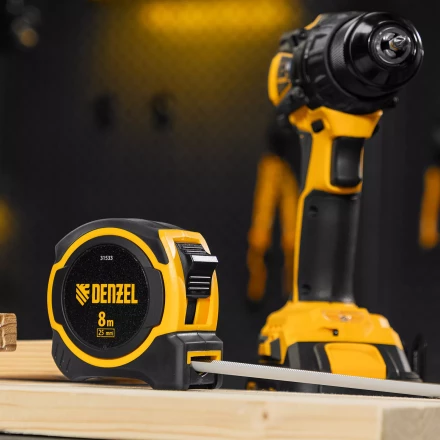 Рулетка Denzel 8м х 25мм, двухкомп. корпус, магнитный обрезиненный зацеп, 31533 купить в Ханты-Мансийске