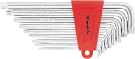 Набор ключей шестигранных имбусовых TORX, 9 шт: T10-T50,  CrV, удлиненные, сатин  MATRIX 12306 купить в Ханты-Мансийске