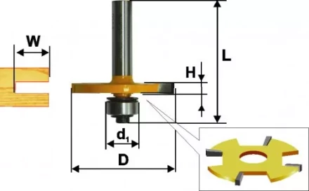 Фреза кромочная фальцевая Ф50,8Х2,5 мм хвостовик 8 мм Энкор 46346 купить в Ханты-Мансийске