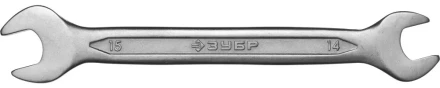 Ключ ЗУБР &quot;МАСТЕР&quot; гаечный рожковый, Cr-V сталь, хромированный, 14х15мм 27010-14-15 купить в Ханты-Мансийске