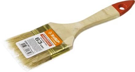 Кисть плоская ЗУБР &quot;УНИВЕРСАЛ-ОПТИМА&quot;, светлая щетина, деревянная ручка, 63мм 01099-063_z01 купить в Ханты-Мансийске