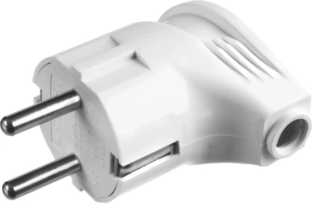 Вилка MAXElectro электрическая, 16А/220В, угловая, с заземлением, белая, STAYER 55161-W купить в Ханты-Мансийске