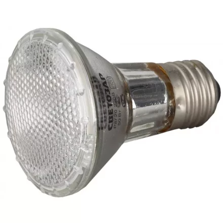 Лампа галогенная СВЕТОЗАР с защитным стеклом, цоколь E27, диаметр 65мм, 50Вт, 220В SV-44855 купить в Ханты-Мансийске