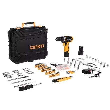 Дрель аккумуляторная DEKO DKCD12FU-Li, 063-4139 + набор 193 аксессуара купить в Ханты-Мансийске
