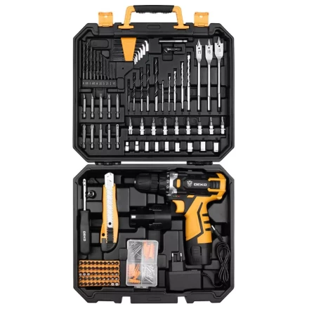 Дрель аккумуляторная DEKO DKCD12FU-Li, 063-4139 + набор 193 аксессуара купить в Ханты-Мансийске