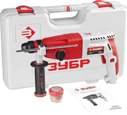 Перфоратор ЗУБР SDS-plus, 2,7 Дж, 0-1000 об/мин, 0-4850 уд/мин, 650Вт, кейс ЗП-650ЭК-1 купить в Ханты-Мансийске