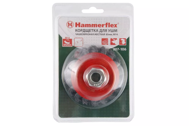 Кордщетка HAMMER чаша 85мм для УШМ витая сталь (207-106) купить в Ханты-Мансийске