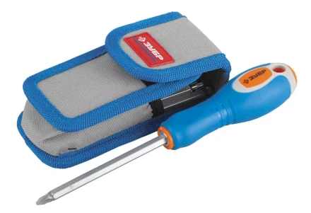 Набор ЗУБР Отвертка &quot;ЭКСПЕРТ&quot; с двусторон. стержнями, HEX5-5 и HEX6-6 с шариком, чехол для ношения на поясе, 10пред. 25297-H10 купить в Ханты-Мансийске