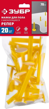 ЗУБР РЕПЕР, 70 мм, 20 шт, маяки для пола самоклеящиеся (301616-20) купить в Ханты-Мансийске
