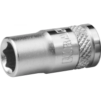 Торцовая головка KRAFTOOL "INDUSTRIE QUALITAT", Cr-V, FLANK, хромосатинированная, 1/4", 7 мм 27815-07_z01