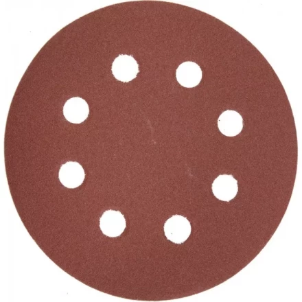 Круг шлифовальный ЗУБР &quot;МАСТЕР&quot; универсальный, из абразивной бумаги на велкро основе, 8 отверстий, Р320, 125мм, 5шт 35562-125-320 купить в Ханты-Мансийске