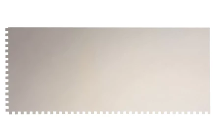 Гладилка из нержавеющей стали, 280 х 130 мм, зеркальная полировка, пластмассовая ручка, зуб 4 х 4 мм Matrix 86780 купить в Ханты-Мансийске