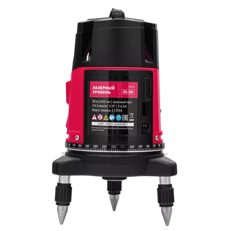 Лазерный уровень MTX CRL-30R, 30 м, красный луч, батарейки, резьба 5/8" 35034 купить в Ханты-Мансийске