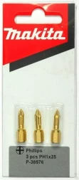 Биты Makita PH1 25мм 3шт, алмазные (P-38576)