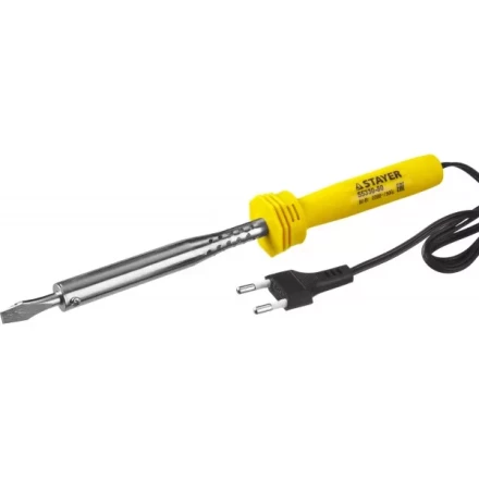 Паяльник STAYER &quot;STANDARD&quot; с пластмассовой рукояткой и долговечным жалом, 80 Вт, клин 55330-80 купить в Ханты-Мансийске