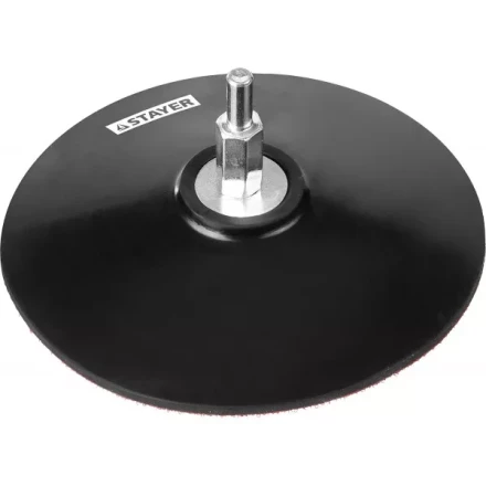 Тарелка опорная STAYER &quot;MASTER&quot; резиновая для дрели, на липучке, d=115мм 35740-115 купить в Ханты-Мансийске