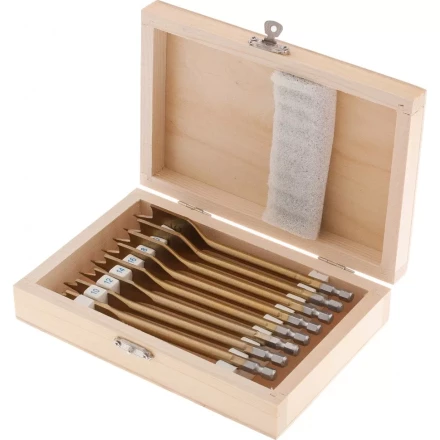 Набор сверл перовых по дереву 10-12-14-16-18-20-22-25 мм 8 шт деревянный кейс Matrix 70441 купить в Ханты-Мансийске