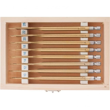 Набор сверл перовых по дереву 10-12-14-16-18-20-22-25 мм 8 шт деревянный кейс Matrix 70441 купить в Ханты-Мансийске