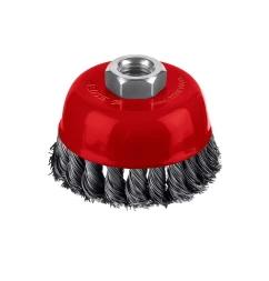 ЗУБР 75хМ14 щетка чашечная для УШМ, жгутированная стальная проволока 0.5 мм, посад. М14 (35172-075)