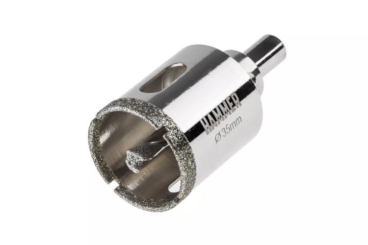 Коронка алмазная HAMMER Ф35мм HEX (DHS 35.0*65/5) купить в Ханты-Мансийске