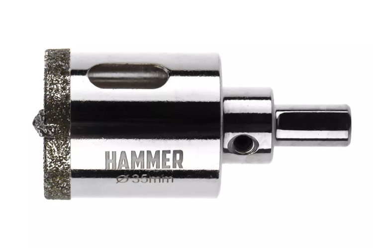 Коронка алмазная HAMMER Ф35мм HEX (DHS 35.0*65/5) купить в Ханты-Мансийске