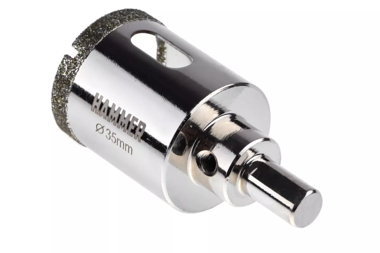 Коронка алмазная HAMMER Ф35мм HEX (DHS 35.0*65/5) купить в Ханты-Мансийске