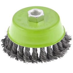 Щетка для УШМ 100 мм М14 "чашка" крученая металлическая проволока СИБРТЕХ 746287