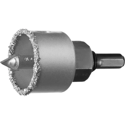 Коронка-чашка ЗУБР &quot;ПРОФЕССИОНАЛ&quot; c карбид-вольфрамовым нанесением, 38 мм, высота 25 мм, в сборе с державкой и сверлом 33360-038_z01 купить в Ханты-Мансийске