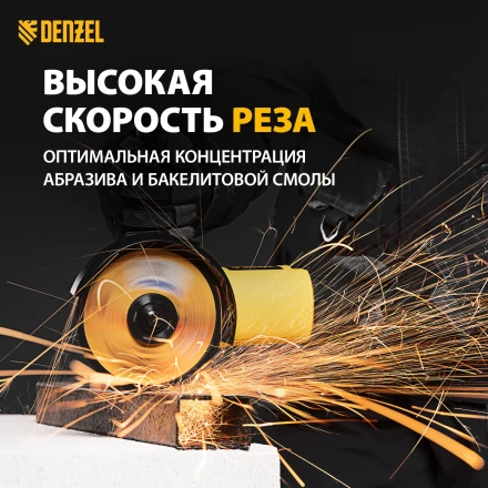 Круг отрезной по металлу Denzel 737610, 125 х 1,0 х 22,2 мм, WA60TBF, набор 10 шт. купить в Ханты-Мансийске