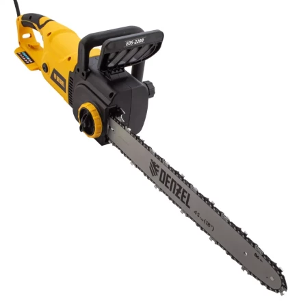 Пила цепная электрическая Denzel EDS-2200 2.2 кВт продольная шина 45 см шаг 3/8 паз 1.3 мм 62 звена 95619 купить в Ханты-Мансийске
