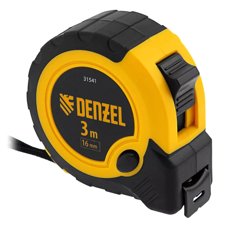 Рулетка Denzel 3м х 16мм, двухкомп. корпус, кнопка-пауза, 31541 купить в Ханты-Мансийске