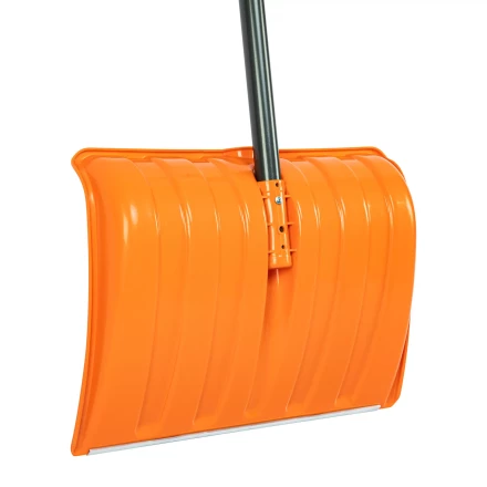 Лопата для уборки снега пластиковая Сибртех, 490х370х1350 мм, стальной черенок, усиленная 61667 купить в Ханты-Мансийске