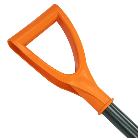 Лопата для уборки снега пластиковая Сибртех, 490х370х1350 мм, стальной черенок, усиленная 61667 купить в Ханты-Мансийске