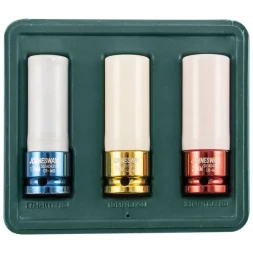 Набор головок торцевых ударных глубоких для дисков 1/2"DR 17-21мм Jonnesway S03AD4303S 47494