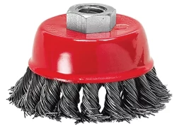 Щетка для УШМ, 125 мм, М14, "чашка", крученая металлическая проволока MATRIX 74627