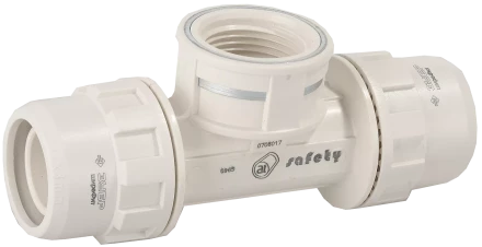 Штуцер с гайкой ЗУБР ШиреФит  - внутренняя резьба - штуцер с гайкой 16 мм - 1/2? - 16 мм переходной тройник 51502-16-1/2-16 купить в Ханты-Мансийске