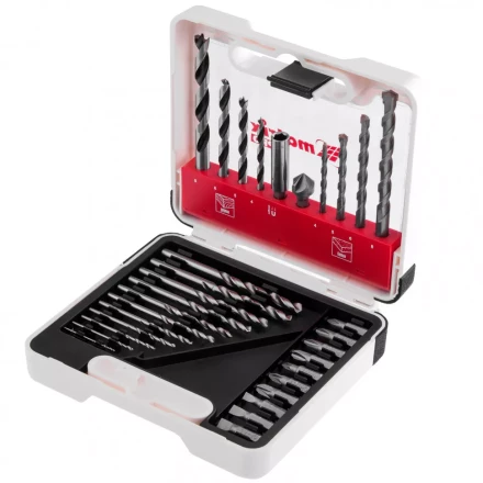 Набор сверл комбинированный сверла по металлу 1-6 мм бетону 4-8 мм дереву 4-8 мм биты 10 шт адаптер зенковка 31 предмет Pro Matrix 725631 купить в Ханты-Мансийске