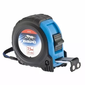 Рулетка 7,5 м х 25 мм БАРС Вектор утолщенное полотно магнитный зацеп обрезиненный корпус 32543 купить в Ханты-Мансийске