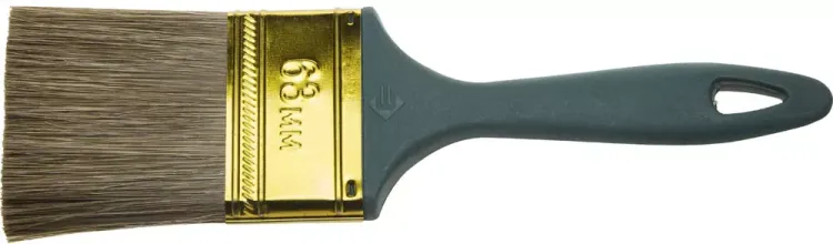 Кисть ЗУБР "КП-14" плоская, смешанная щетина, пластмассовая рукоятка, 63мм 4-01014-063 купить в Ханты-Мансийске