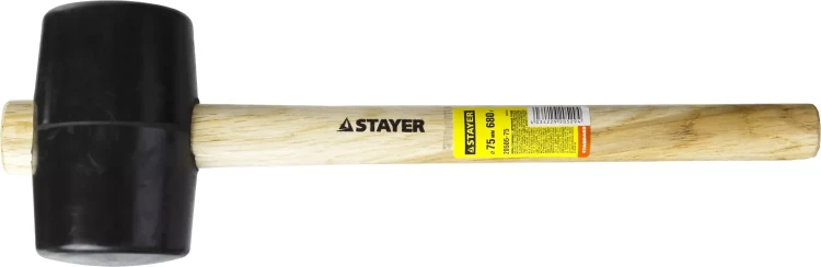 Киянка STAYER резиновая черная с деревянной ручкой, 680г 20505-75 купить в Ханты-Мансийске