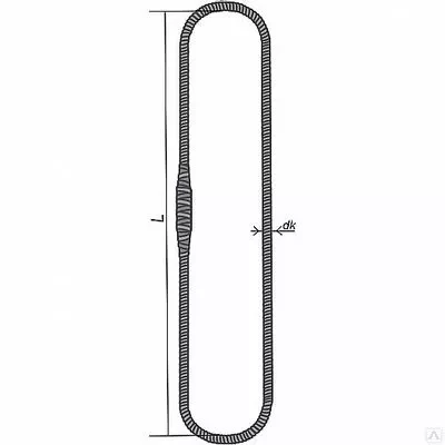 Строп канатный кольцевой СКК 12.5 т L=6 м  заплет на станке купить в Ханты-Мансийске