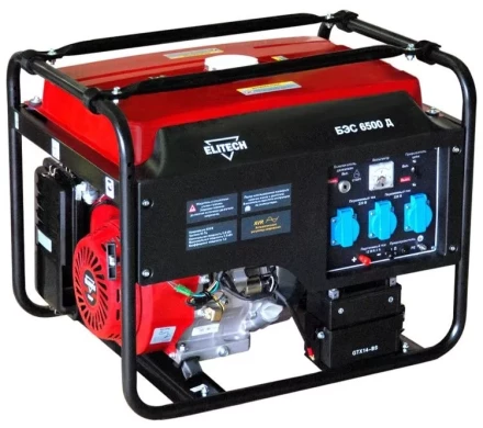 Бензогенератор Elitech БЭС 6500 Д +Аккумулятор купить в Ханты-Мансийске