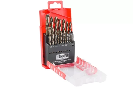 Набор сверл HAMMER No7 19шт. 1,0-10мм купить в Ханты-Мансийске
