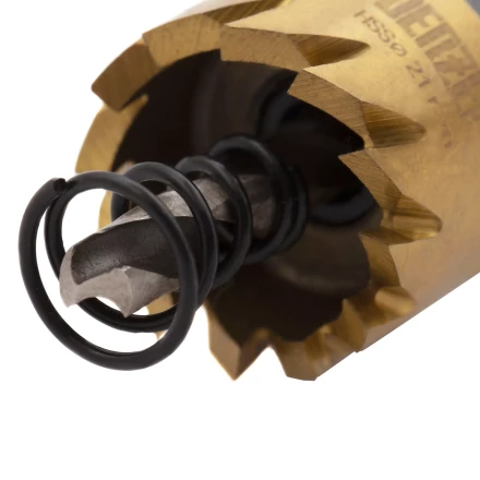 Коронка по металлу HSS, 21 мм, нитридтитановое покрытие Denzel 724102 купить в Ханты-Мансийске