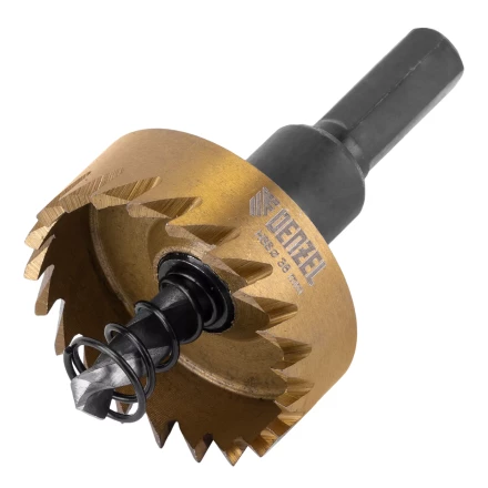 Коронка по металлу HSS, 38 мм, нитридтитановое покрытие Denzel 724111 купить в Ханты-Мансийске