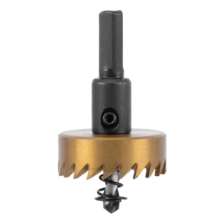 Коронка по металлу HSS, 38 мм, нитридтитановое покрытие Denzel 724111 купить в Ханты-Мансийске