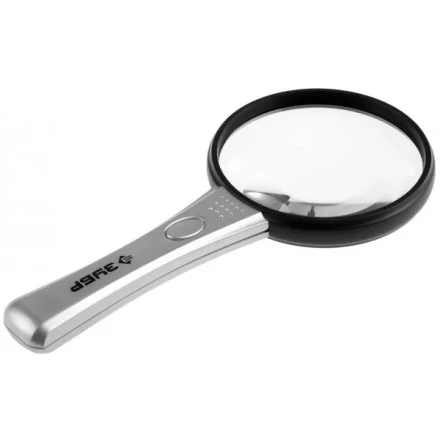 Лупа ЗУБР &quot;МАСТЕР&quot;, светодиодная подсветка, 3-х/4-х кратное увеличение, диаметр линзы 90мм 40541-90 купить в Ханты-Мансийске