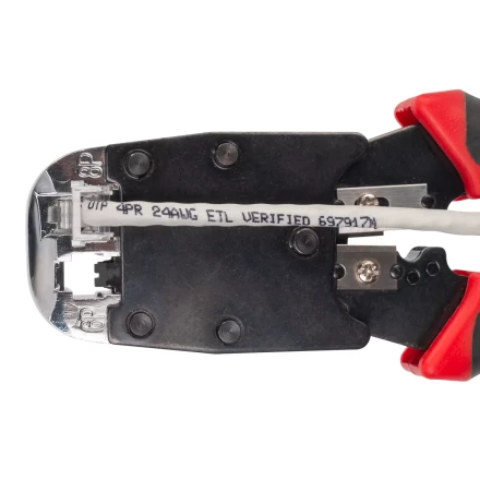 Кримпер многофункциональный КВТ JT-02M с 2 встроенными модулями для обжима RJ-45, RJ-12, RJ-11 (84825) купить в Ханты-Мансийске