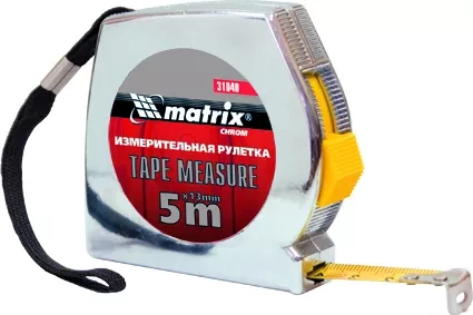 Рулетка Chrom 3 м x 13 мм хромированный корпус  MATRIX 31036 купить в Ханты-Мансийске